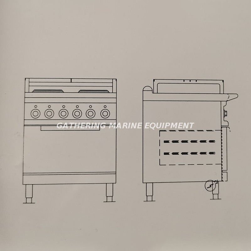 Marine Cooking Range W/Oven (Round Hot Plate)
